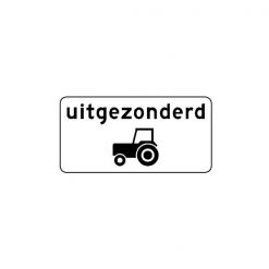 RVV Verkeersbord – OB55 Uitgezonderd tractoren