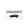 RVV Verkeersbord – OB59 Uitgezonderd auto's