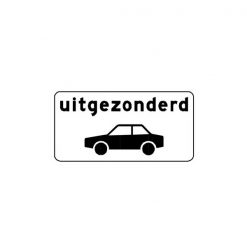 RVV Verkeersbord – OB59 Uitgezonderd auto's