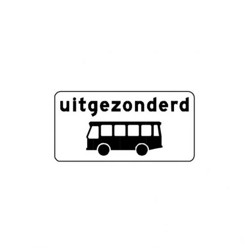 RVV Verkeersbord – OB62 Uitgezonderd bussen