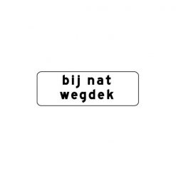 RVV Verkeersbord – OB612 Bij nat wegdek