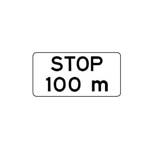 RVV Verkeersbord – OB714 STOP na XXXm