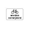 RVV Verkeersbord – OB305 Fietsen worden verwijderd