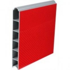 Kunststof afzetplank voorzien van reflectiefolie