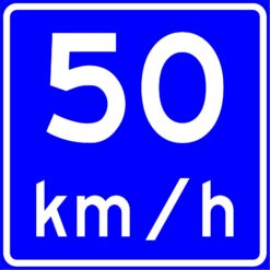 RVV Verkeersbord - A04 Adviessnelheid 50km