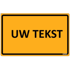 Omleidingsborden Fluor Blanco/Kader + Tekst