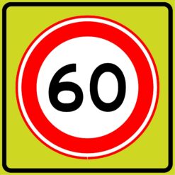 RVV Verkeersbord A01-FS Maximum snelheid 60 km/h