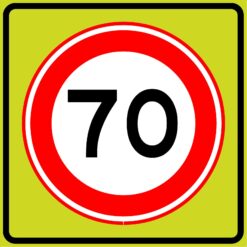 RVV Verkeersbord A01-FS Maximum snelheid 70 km/h