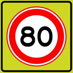 RVV Verkeersbord A01-FS Maximum snelheid 80 km/h