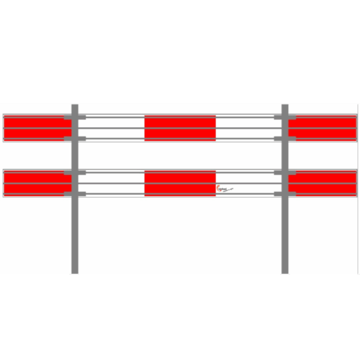 Verkeershek Aluminium Dubbelzijdig Buispaal model