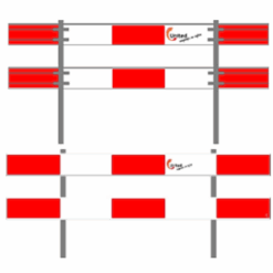 Verkeershek Kunststof 2,5 mtr Sleufprofiel Enkelzijdig