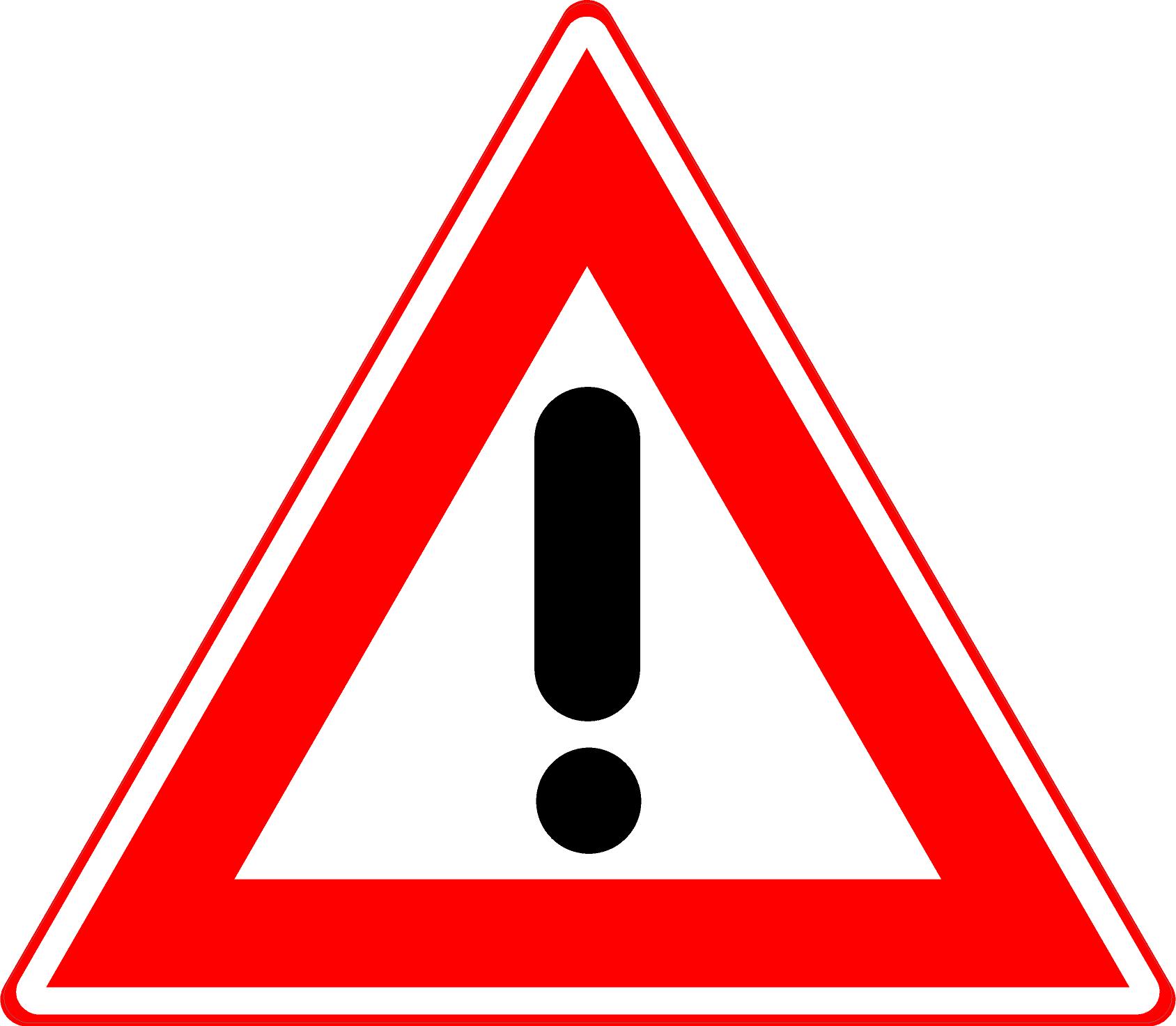 WIU Verkeersbord – J37 Vooraanduiding gevaar
